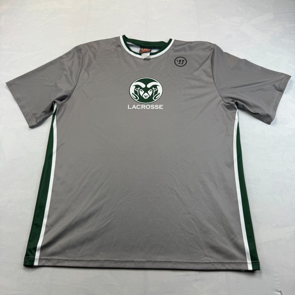 Colorado State Rams Lacrosse Jersey Mens XL Gray Warrior NCAA Football Pullover
